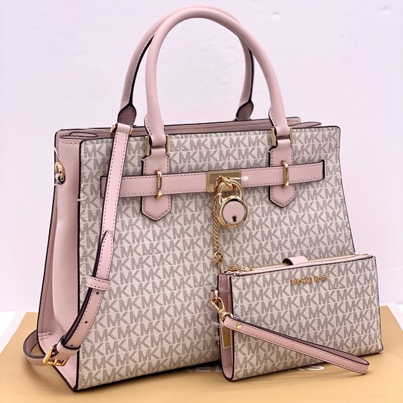 Michael Kors Handbags - Michael Kors Hamilton Medium Satchel And Wallet set